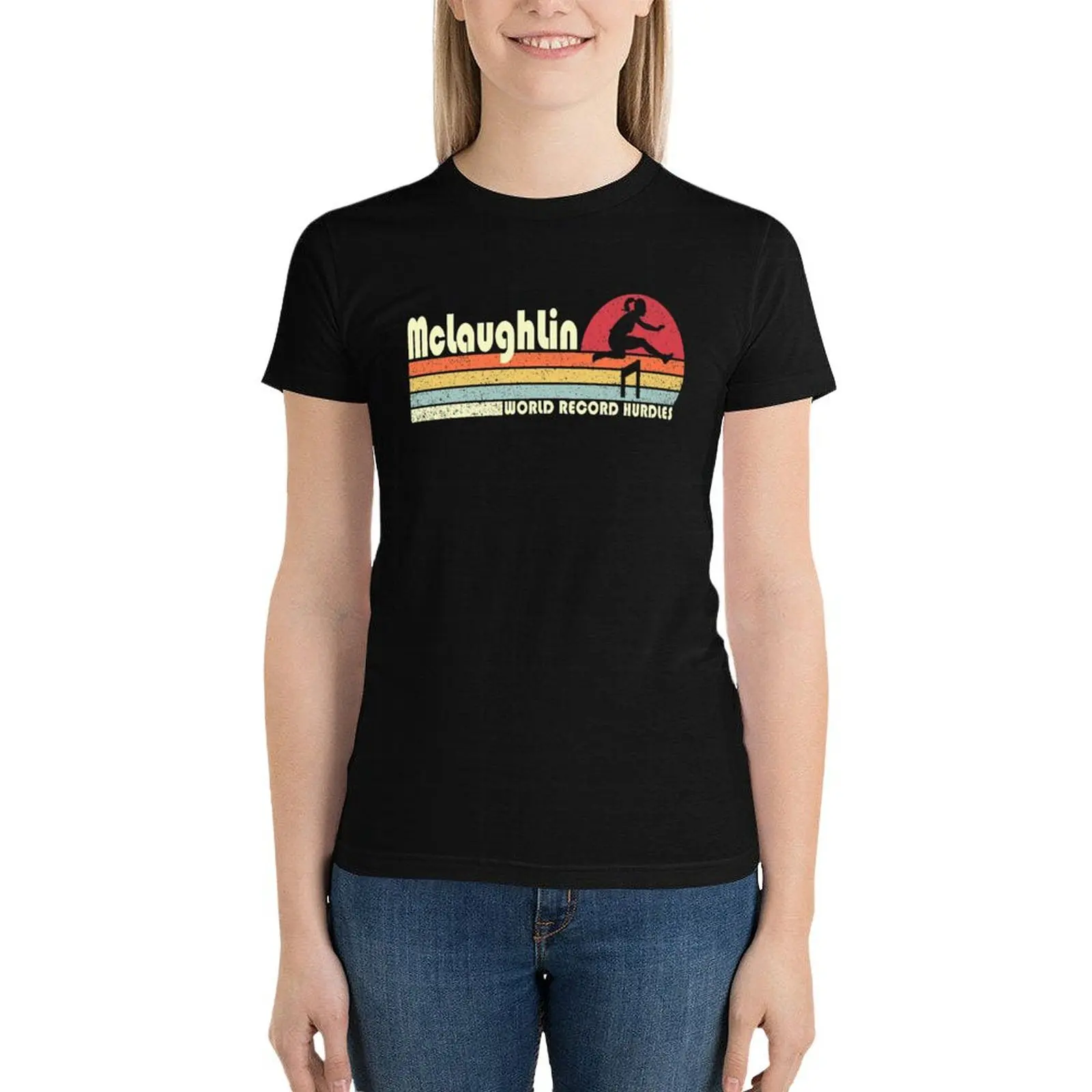 Vintage Mclaughlin US Hurdling Team New World Record Hurdles T-Shirt graphics summer tops white t-shirts for Women
Vintage Mclaughlin US Hurdling Team New World Record Hurdles T-Shirt graphics summer tops white t-shirts for Women