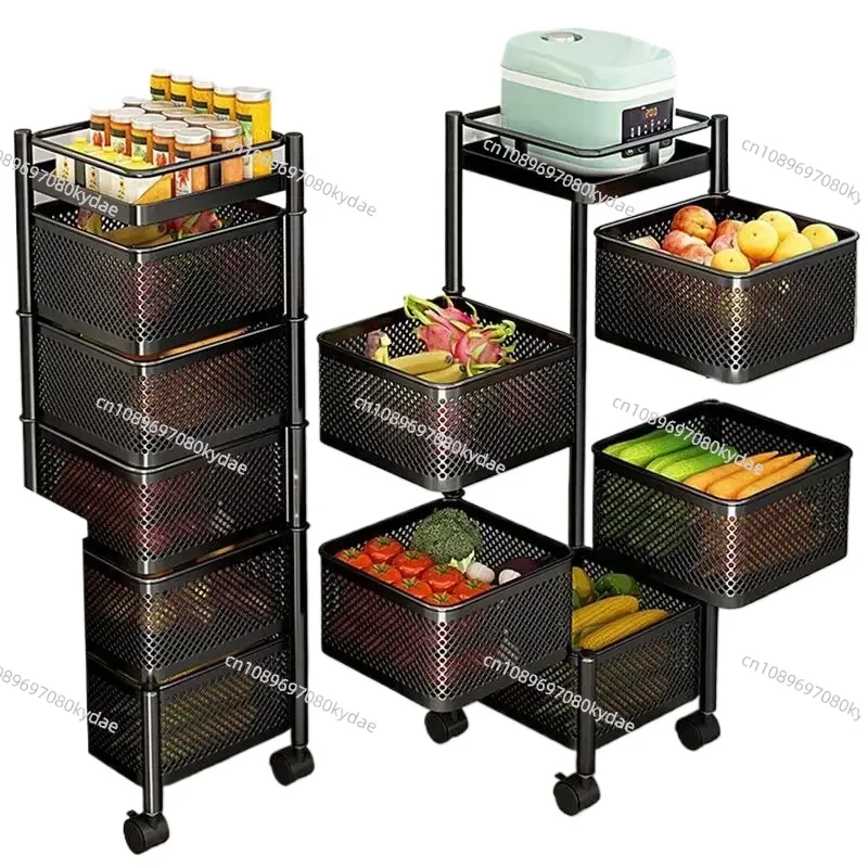 Removable Rotating Kitchen Shelving Multi-floor Home Installation Multi-functional Storage Vegetable and Fruit Basket Rack
Removable Rotating Kitchen Shelving Multi-floor Home Installation Multi-functional Storage Vegetable and Fruit Basket Rack
