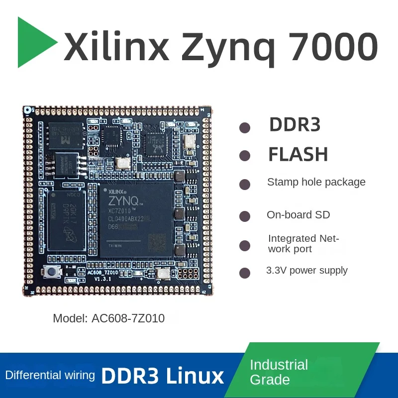 Zynq core board Xilinx7Z010 development board Ethernet stamp hole compatible with AC608
Zynq core board Xilinx7Z010 development board Ethernet stamp hole compatible with AC608