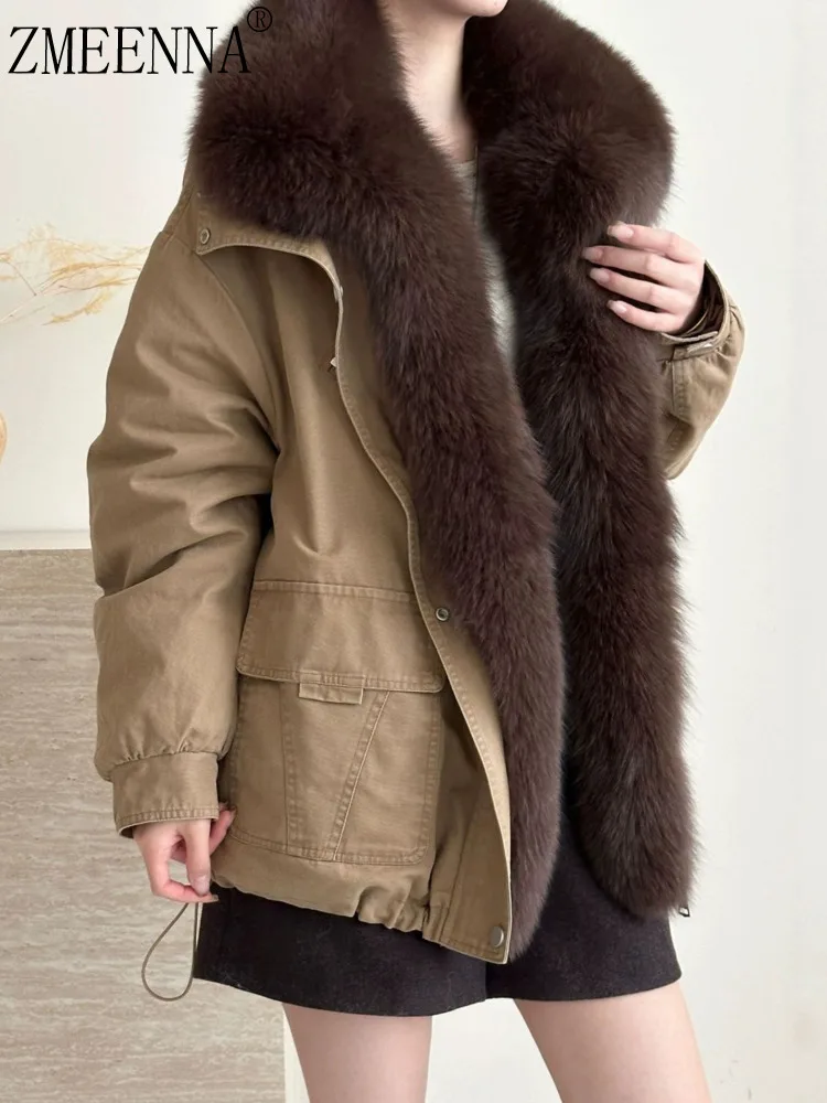 ZMEENNA женская универсальная куртка цвета хаки большого размера с меховым воротником, укороченное пальто-бомбер, повседневная зимняя теплая верхняя одежда, топ ZM4592
ZMEENNA женская универсальная куртка цвета хаки большого размера с меховым воротником, укороченное пальто-бомбер, повседневная зимняя теплая верхняя одежда, топ ZM4592