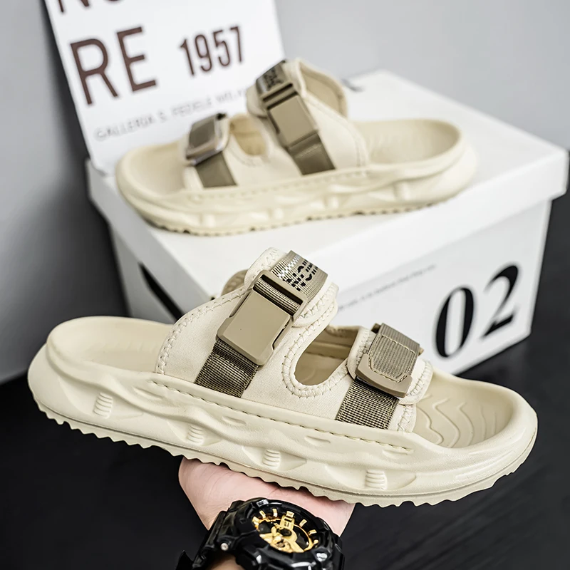 Men's Slippers Summer Anti Slip Sweat Absorbing Sandals Soft Bottom Comfortable Home Flip Flops Fashion Casual Beach Slipper
Men's Slippers Summer Anti Slip Sweat Absorbing Sandals Soft Bottom Comfortable Home Flip Flops Fashion Casual Beach Slipper