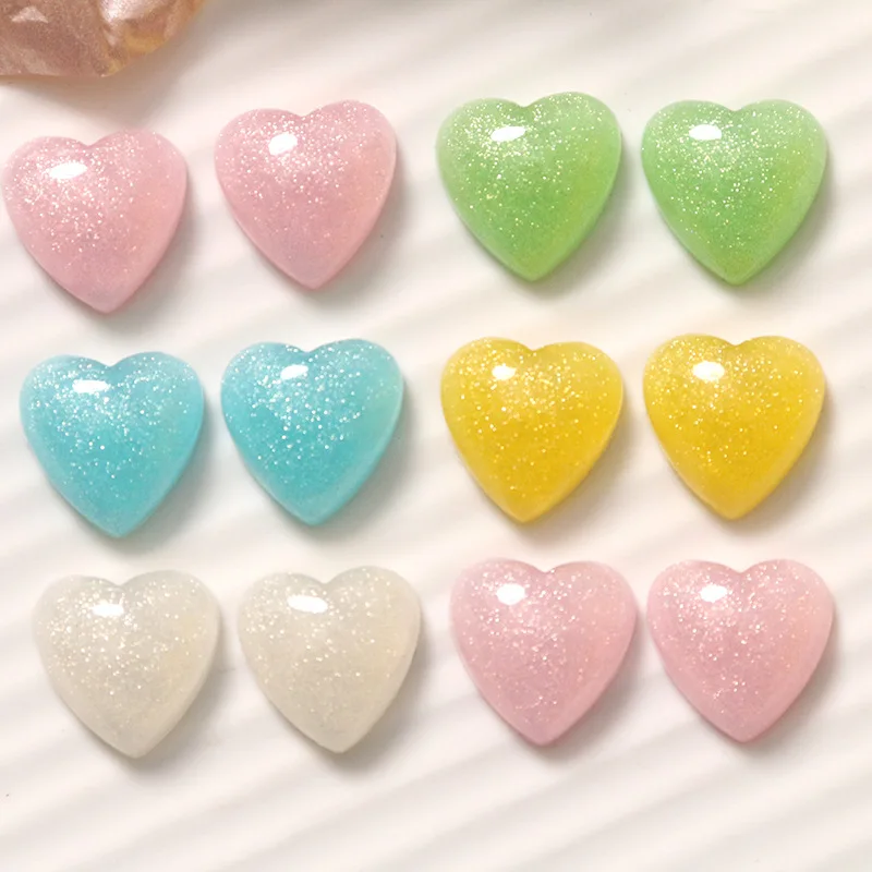 DIY Jewelry Findings Glitter Lovely Heart Resin Cabochons Ornament Accessories Necklace Bracelet Phone Shell Decor 16mm 100pcs
DIY Jewelry Findings Glitter Lovely Heart Resin Cabochons Ornament Accessories Necklace Bracelet Phone Shell Decor 16mm 100pcs