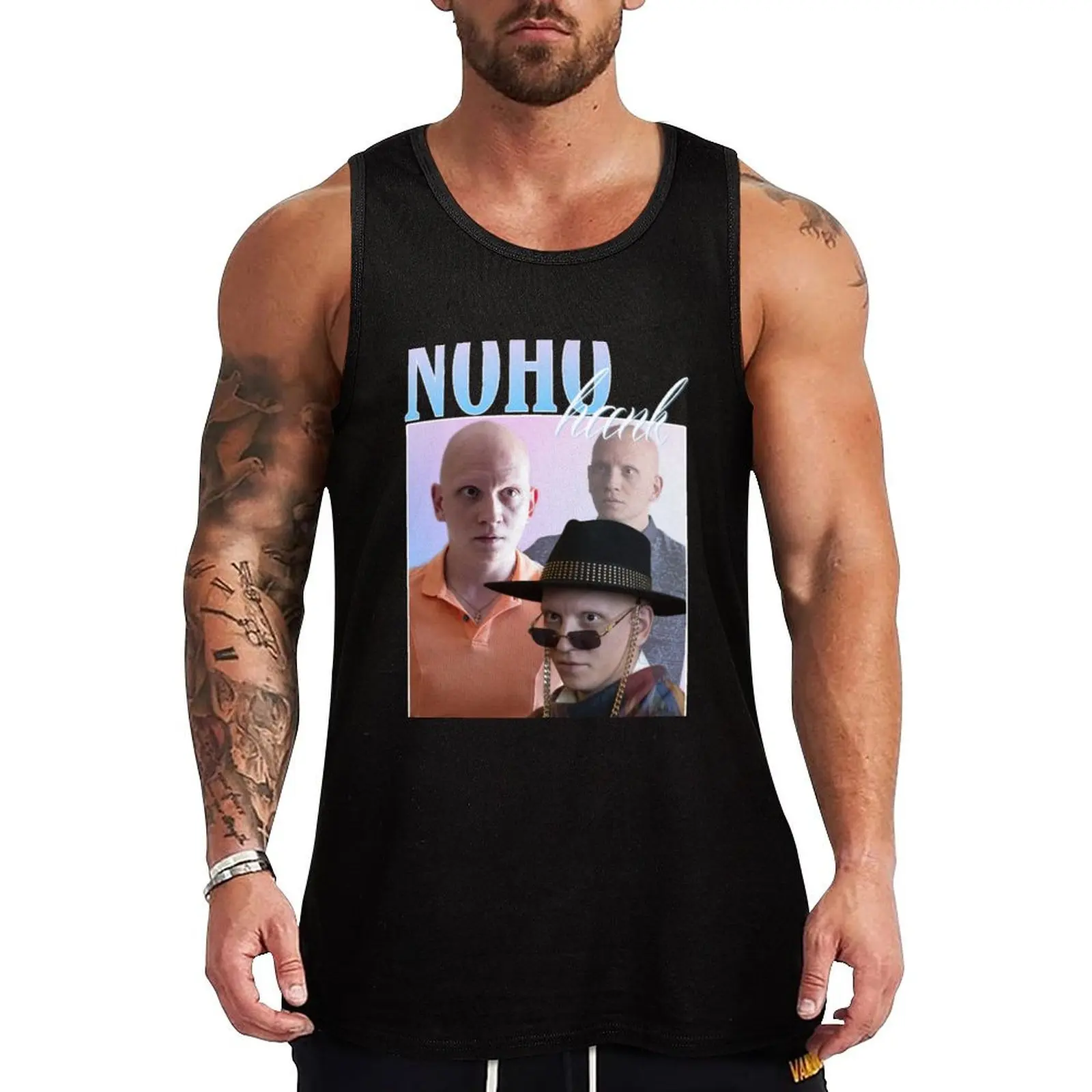 NoHo Hank 90s Vintage Retro Design Tank Top Male vest male top Muscle fit Men's sleeveless gym shirts
NoHo Hank 90s Vintage Retro Design Tank Top Male vest male top Muscle fit Men's sleeveless gym shirts