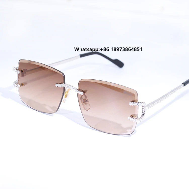 Yu Ying Gems Design Luxury Fashion Sunglasses Brown Lens with Moissanite Diamond for Unisex Sunshade
Yu Ying Gems Design Luxury Fashion Sunglasses Brown Lens with Moissanite Diamond for Unisex Sunshade