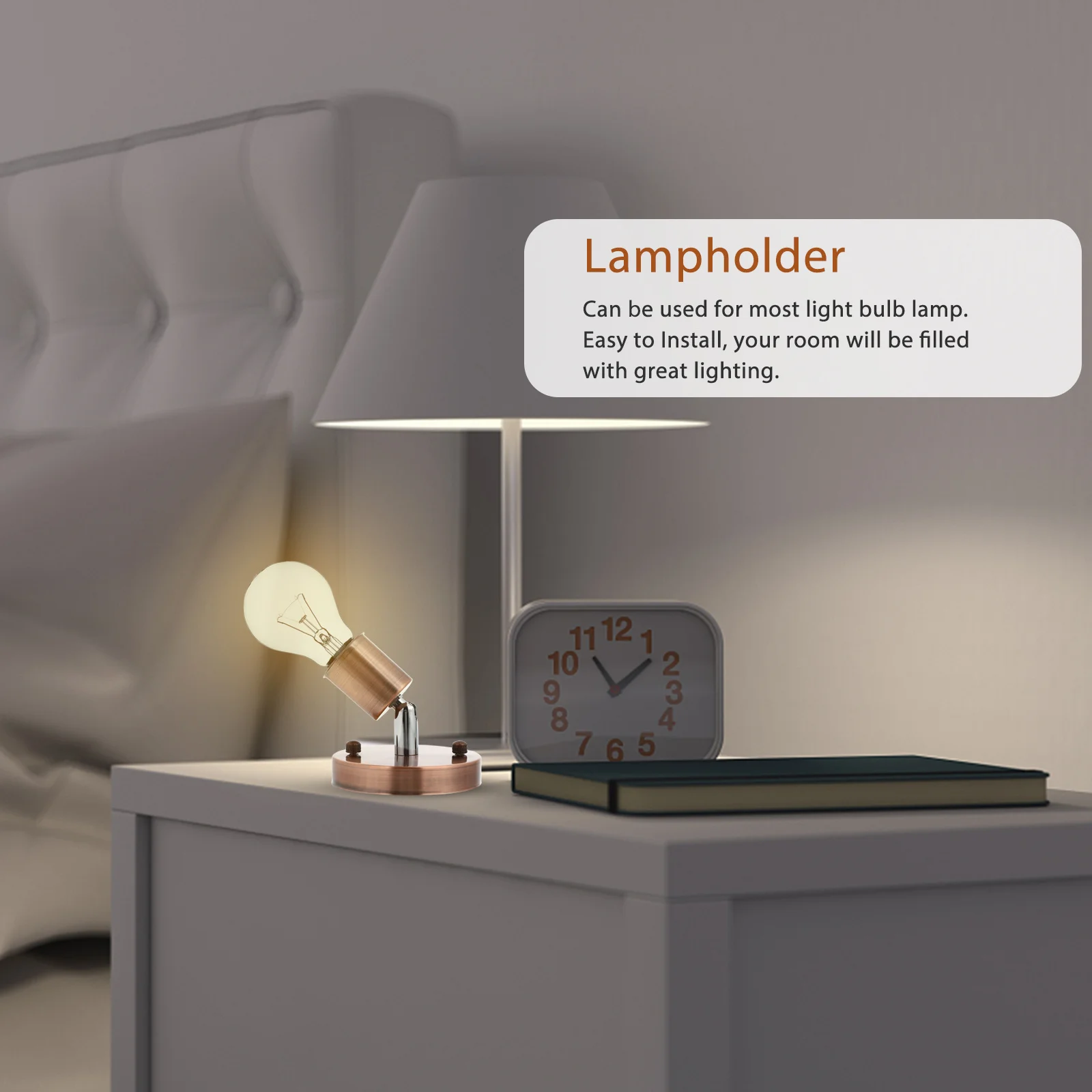 E27 Screw Lamp Holder 180 Degree Flexible Rotatable Light Socket Adapter Retro Bulb Holder for Bedroom Living Room Lighting
E27 Screw Lamp Holder 180 Degree Flexible Rotatable Light Socket Adapter Retro Bulb Holder for Bedroom Living Room Lighting