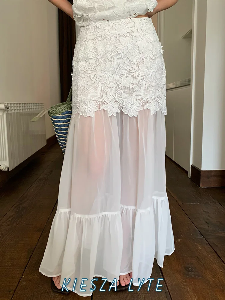 Fashion Luxury 2024 Summer White Skirt Women High-quality Lace Splicing Mesh Elegant Birthday Party A-line Long Skirts Woman
Fashion Luxury 2024 Summer White Skirt Women High-quality Lace Splicing Mesh Elegant Birthday Party A-line Long Skirts Woman