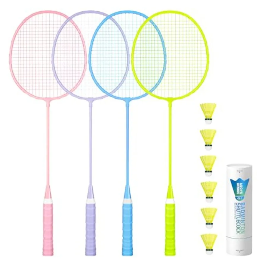 Badminton Rackets Set, Lightweight Badminton Set Includ 4/6 PCS Rackets, 6 Birdies, Outdoor Backyard Games, Racquets for Adults
Badminton Rackets Set, Lightweight Badminton Set Includ 4/6 PCS Rackets, 6 Birdies, Outdoor Backyard Games, Racquets for Adults