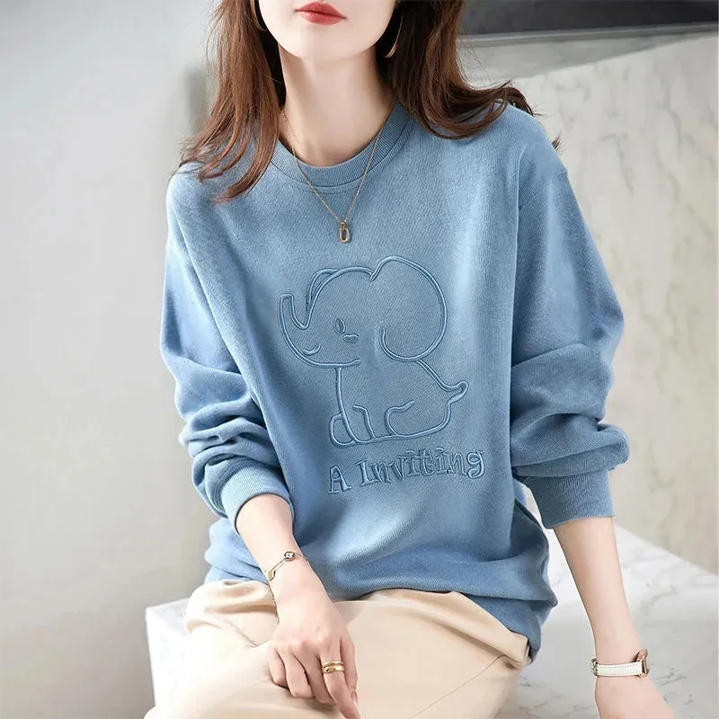 Sweater Women 2024 Spring Autumn New Round Neck Large Size Thin Model Sweatshirt Female Casual Fashion Loose Long-sleeved Top
Sweater Women 2024 Spring Autumn New Round Neck Large Size Thin Model Sweatshirt Female Casual Fashion Loose Long-sleeved Top