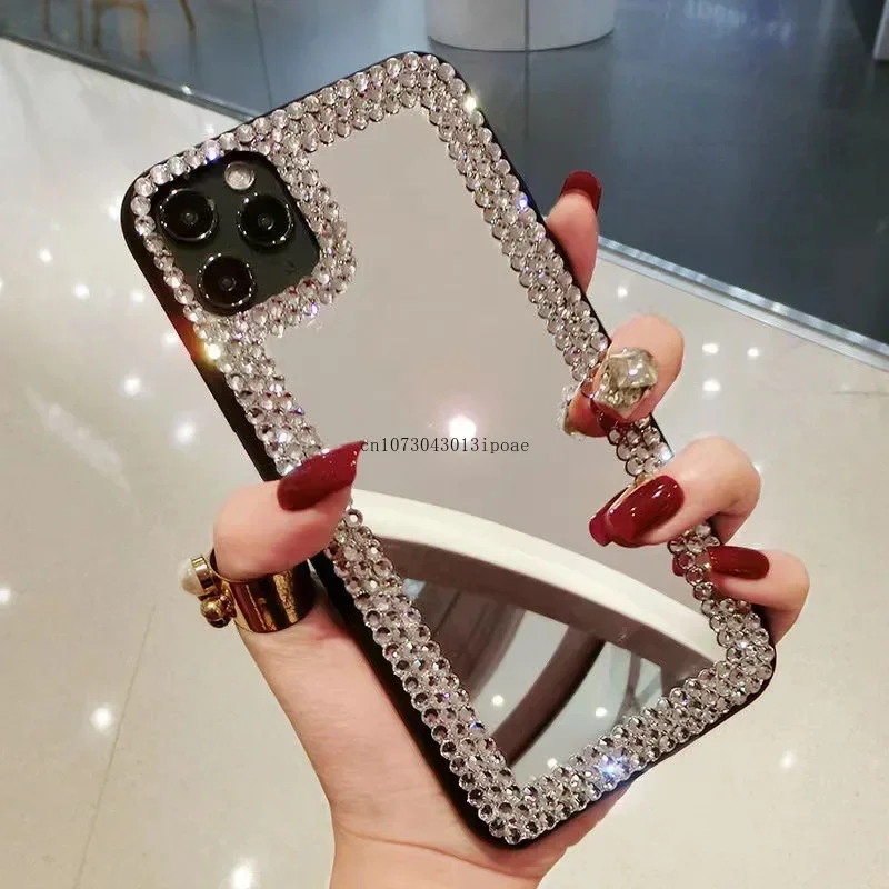 Fashion Simplicity rhinestone Edge drill mirror face Full Coverage For iPhone X XS 11 12 13 14 15 Pro Max Shockproof Phone case
Fashion Simplicity rhinestone Edge drill mirror face Full Coverage For iPhone X XS 11 12 13 14 15 Pro Max Shockproof Phone case