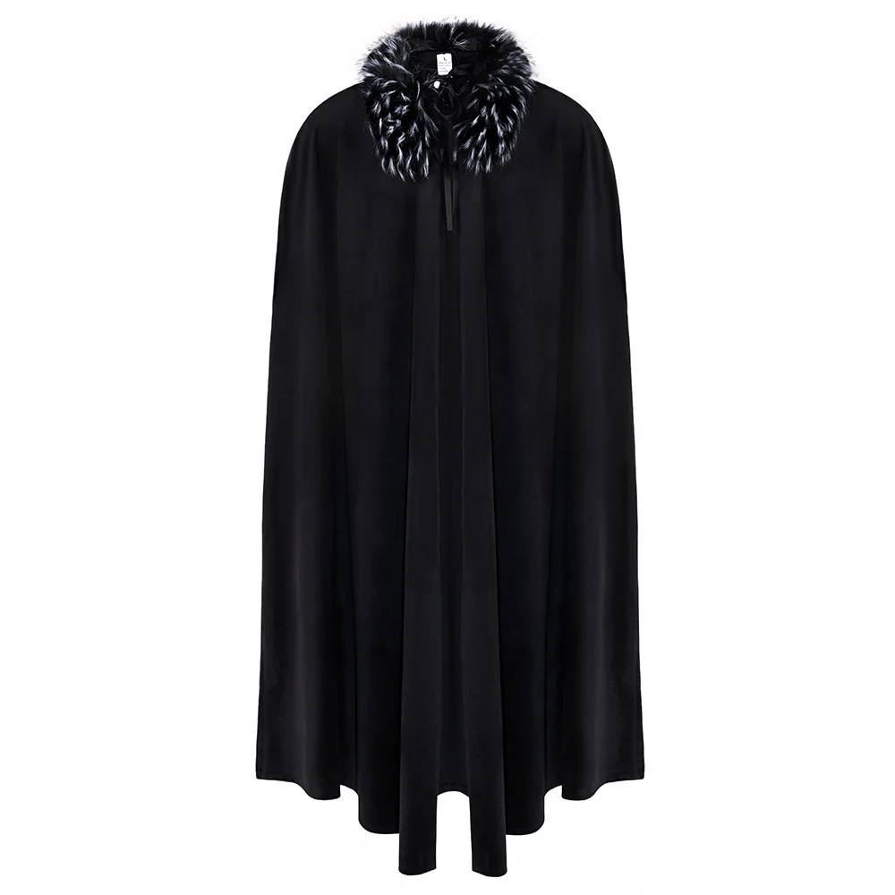 Medieval Knight Jon Cosplay Costume TV Ice With Fire Adult Men Black Long Cape with Fur Collar Halloween Carnival Party Suit
Medieval Knight Jon Cosplay Costume TV Ice With Fire Adult Men Black Long Cape with Fur Collar Halloween Carnival Party Suit