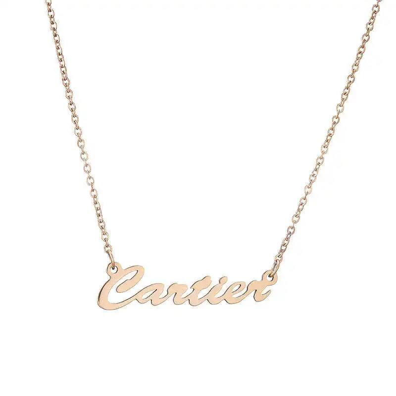 Fashion stainless steel jewelry personalized name letter necklace custom logo gold plated necklace
Fashion stainless steel jewelry personalized name letter necklace custom logo gold plated necklace
