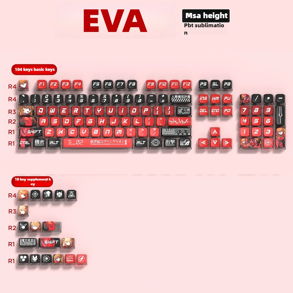 EVA 02 Sided Transparent Crystal PBT Keycaps for MX Switches Mechanical Keyboard MSA Profile
EVA 02 Sided Transparent Crystal PBT Keycaps for MX Switches Mechanical Keyboard MSA Profile