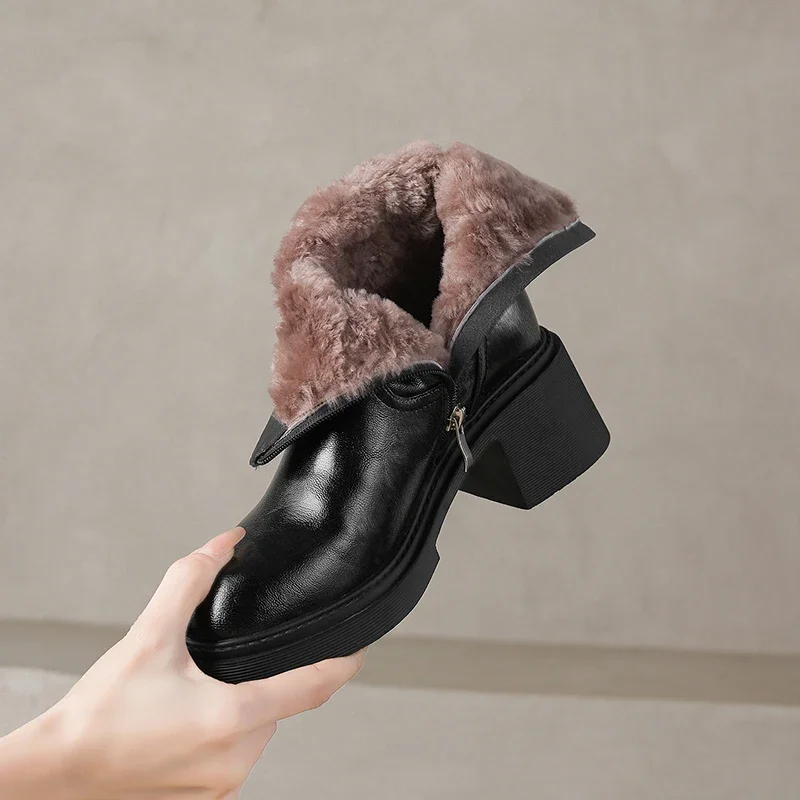 2026 new autumn winter women ankle boots natural leather plus size 22-25cm split leather+wool thick heel side zip short boots
2026 new autumn winter women ankle boots natural leather plus size 22-25cm split leather+wool thick heel side zip short boots