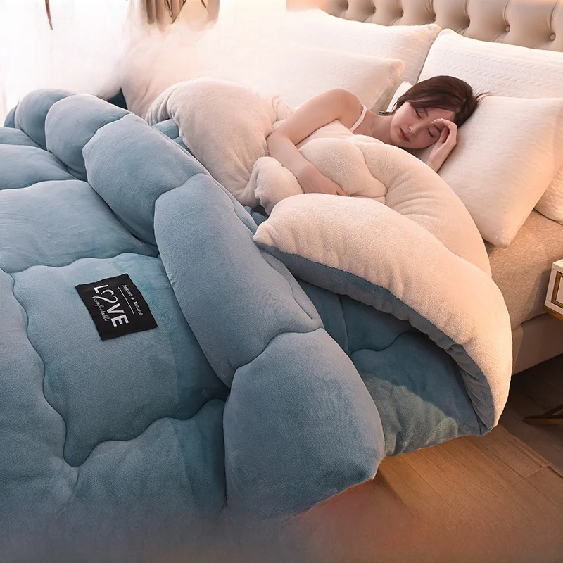 Thiened Lamb Velvet Winter Quilt Warm Cotton Core Blanket for Students Dormi Single Bed 0 Pou Quilt Cover All Seasons
Thiened Lamb Velvet Winter Quilt Warm Cotton Core Blanket for Students Dormi Single Bed 0 Pou Quilt Cover All Seasons