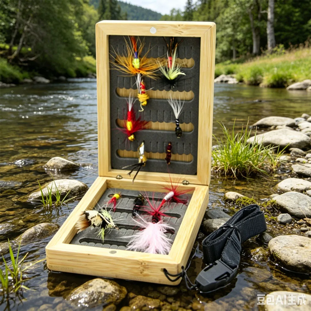 1pc Magnetic Fly Fishing Box Wooden Invisible Hinge Lure Hook Storage Box With Detachable Lanyard Fishing Tackle Accessories
1pc Magnetic Fly Fishing Box Wooden Invisible Hinge Lure Hook Storage Box With Detachable Lanyard Fishing Tackle Accessories