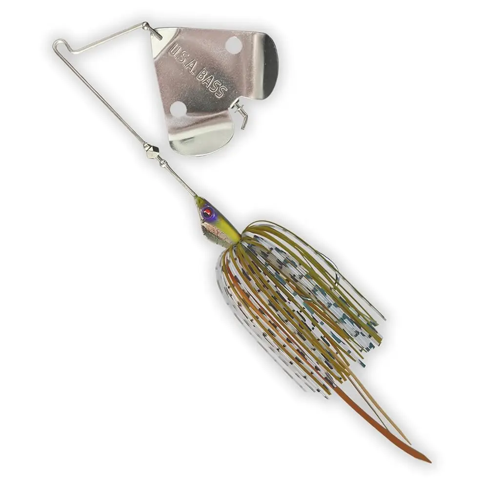 Рыболовная приманка USA BASS Stiletto Buzzbait для ловли ларгмоут, маломоут и спот-басса, премиум-класса, с плавающей головкой и силиконовой юбкой, модель Meg.
Рыболовная приманка USA BASS Stiletto Buzzbait для ловли ларгмоут, маломоут и спот-басса, премиум-класса, с плавающей головкой и силиконовой юбкой, модель Meg.