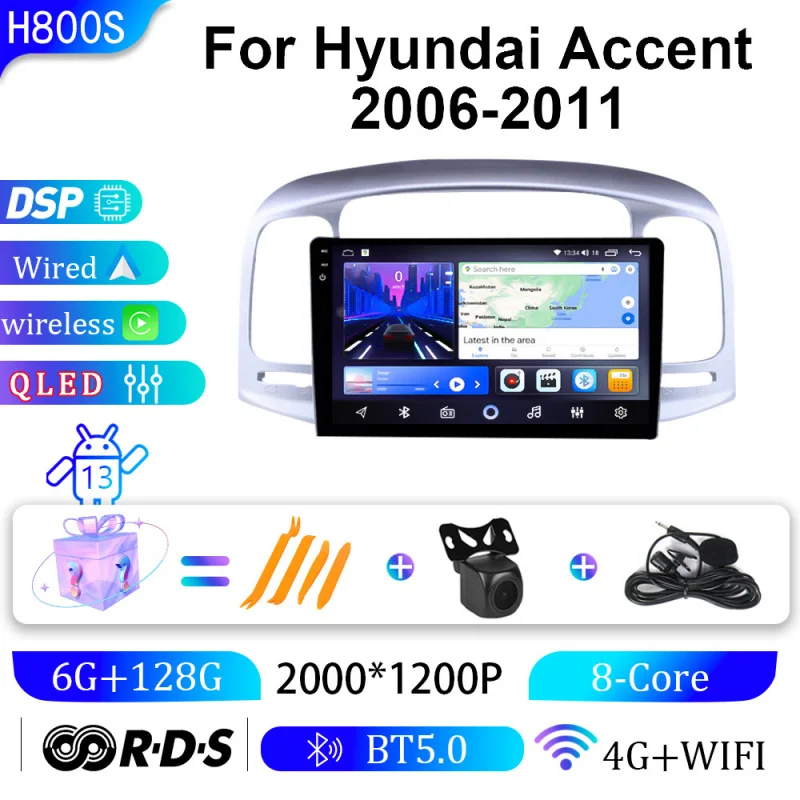 For Hyundai Accent 2006 2007-2011 Car Intelligent Systems Android Car Player GPS WIFI Carplay 4G Car Radio Navigation Stereo
For Hyundai Accent 2006 2007-2011 Car Intelligent Systems Android Car Player GPS WIFI Carplay 4G Car Radio Navigation Stereo