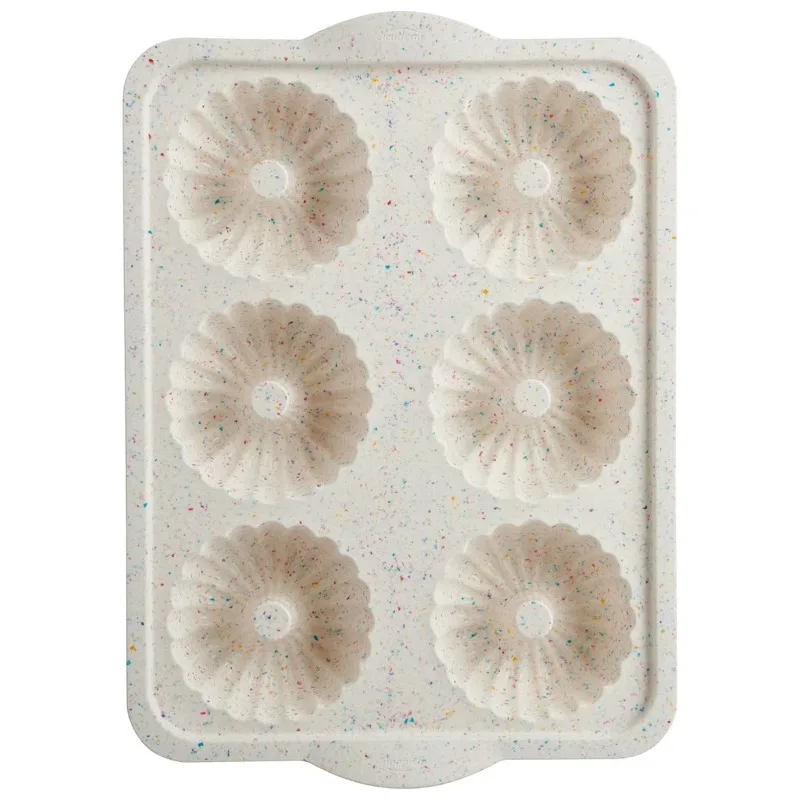 Silicone 6 Ct Mini Fluted Cake Pan, Multicolor Confetti, Dishwasher Safe
Silicone 6 Ct Mini Fluted Cake Pan, Multicolor Confetti, Dishwasher Safe