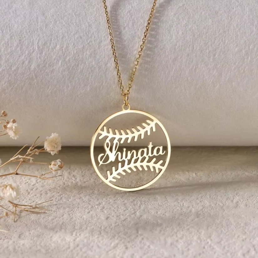 Customized Baseball Name Necklace for Women Men Stainless Steel Minimalist Personalized Baseball Team Gifts for Boys and Girls
Customized Baseball Name Necklace for Women Men Stainless Steel Minimalist Personalized Baseball Team Gifts for Boys and Girls