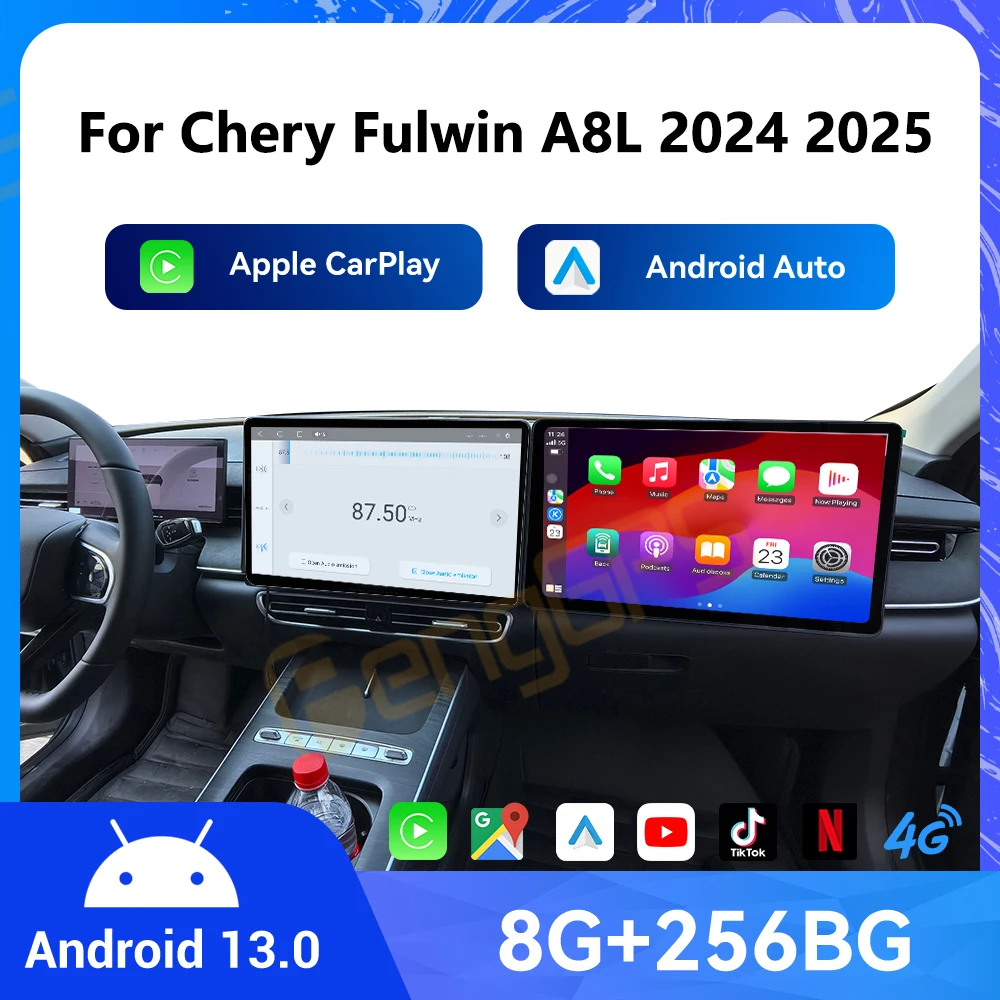 15.6'' Android Car Headunit System For Chery Fulwin A8L 2024 2025 Copilot Carplay Monitor Passenger Entertainment Display Screen
15.6'' Android Car Headunit System For Chery Fulwin A8L 2024 2025 Copilot Carplay Monitor Passenger Entertainment Display Screen