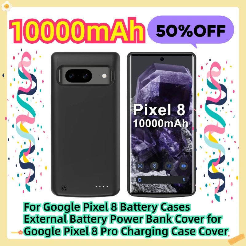 For Google Pixel 8 Battery Cases External Battery Power Bank Cover for Google Pixel 8 Pro Charging Case Cover 10000mAh
For Google Pixel 8 Battery Cases External Battery Power Bank Cover for Google Pixel 8 Pro Charging Case Cover 10000mAh