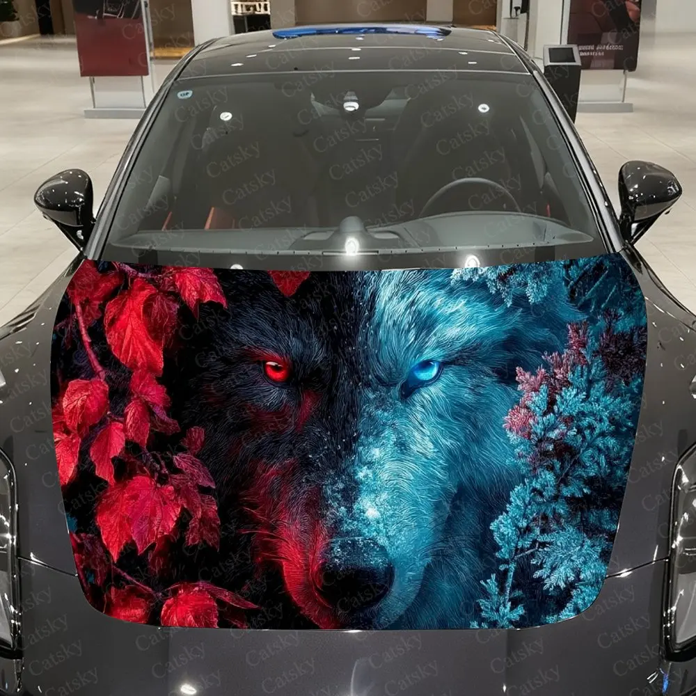Wolf Car Vinyl Wrap, PVC Material Waterproof Car Hood Sticker, Self-Adhesive Scratch-Resistant Stickers for Engine Cover
Wolf Car Vinyl Wrap, PVC Material Waterproof Car Hood Sticker, Self-Adhesive Scratch-Resistant Stickers for Engine Cover