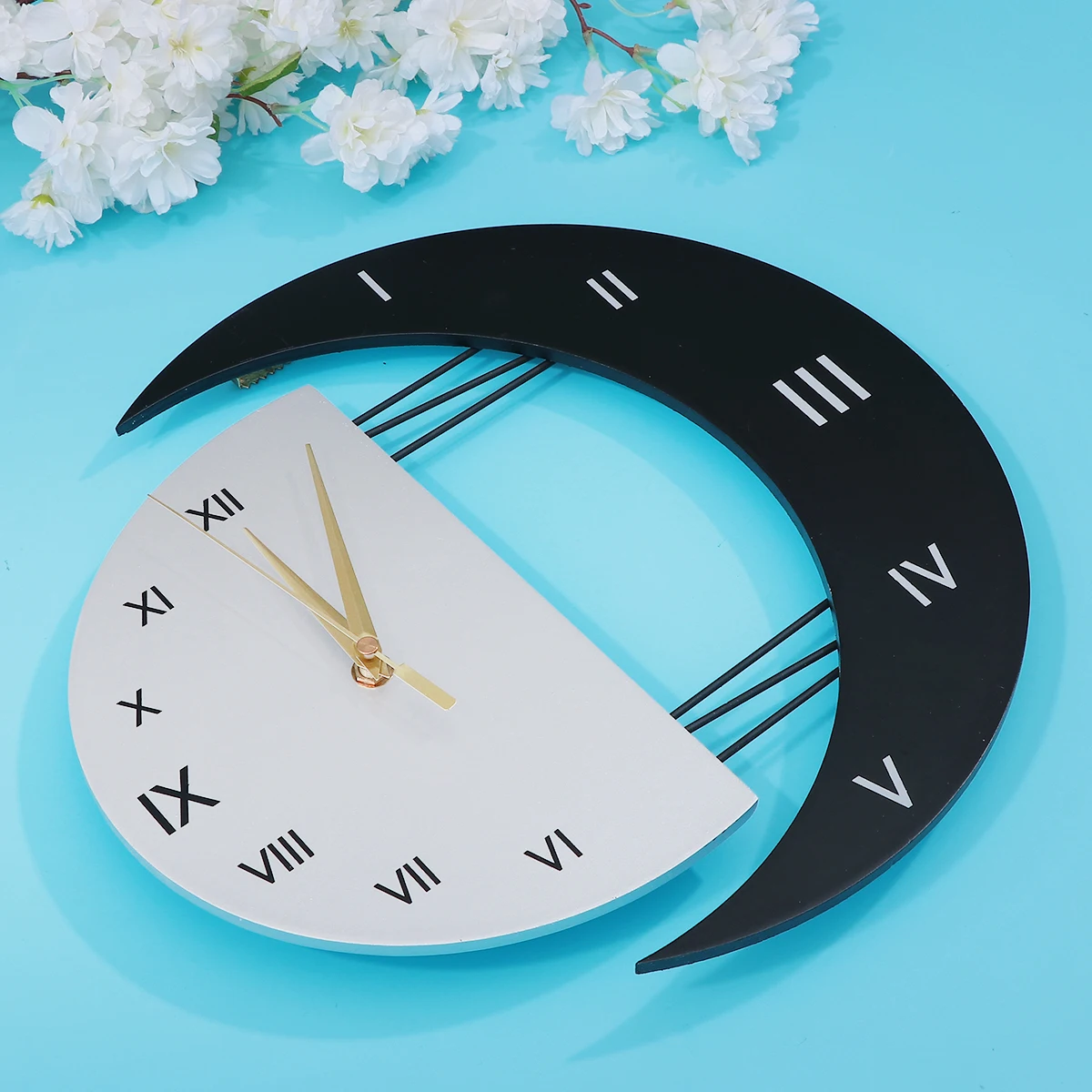 1pc Moon Sun Wall Silent Non-Ticking Hanging Clock For Home Office Decoration Modern Creative Clock Without 
1pc Moon Sun Wall Silent Non-Ticking Hanging Clock For Home Office Decoration Modern Creative Clock Without