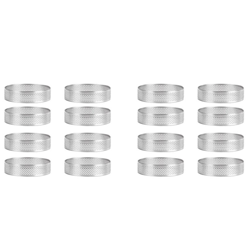 16Pcs Stainless Steel Tart Ring, Cake Mousse Ring Round Double Rolled Tart Ring Metal Mold, 8 Pcs 10Cm & 8Pcs 6Cm
16Pcs Stainless Steel Tart Ring, Cake Mousse Ring Round Double Rolled Tart Ring Metal Mold, 8 Pcs 10Cm & 8Pcs 6Cm