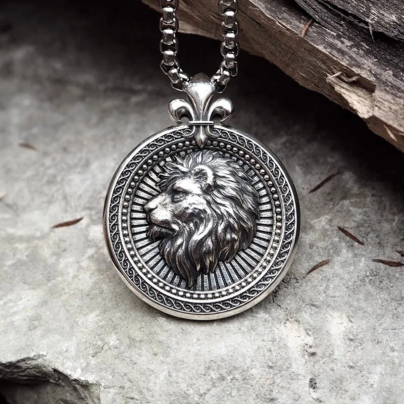 Lion 925 Sterling Silver Necklace Pendant Round Bead Pendant Couples Gifts EDC Pendant
Lion 925 Sterling Silver Necklace Pendant Round Bead Pendant Couples Gifts EDC Pendant