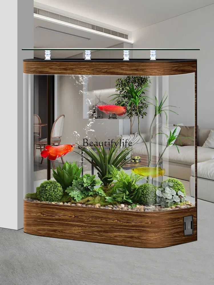 FG*Light luxury goldfish tank household living room large floor lazy water-free circulation aquarium
FG*Light luxury goldfish tank household living room large floor lazy water-free circulation aquarium
