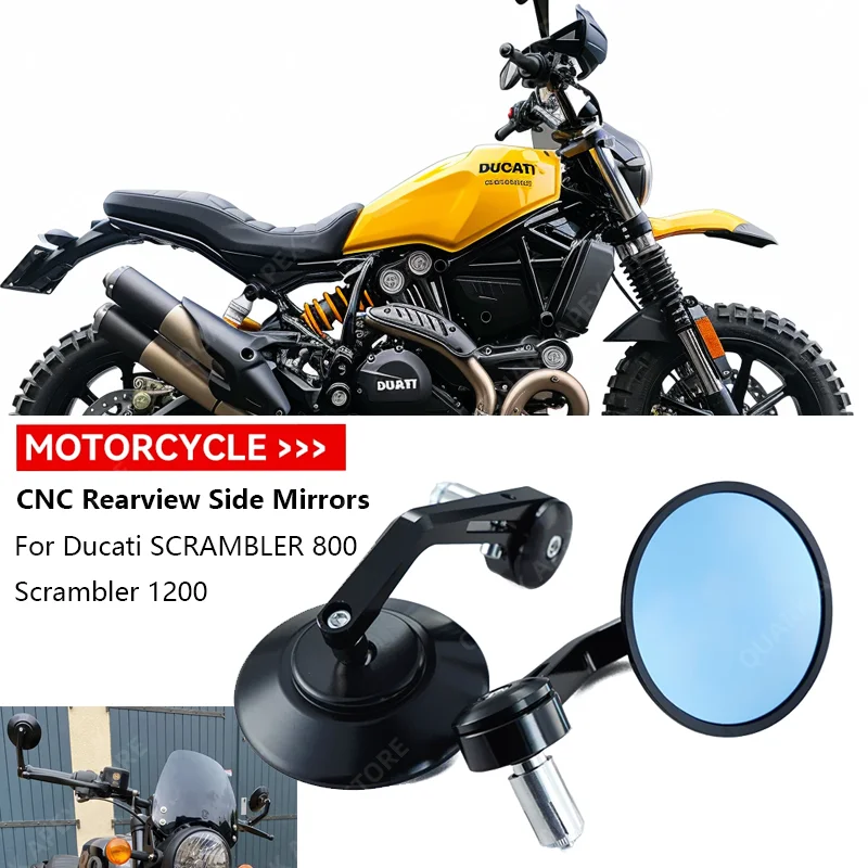Fit For Ducati SCRAMBLER 800 2015 2016 2017 2018 Scrambler 1200 Motorcycle Rear View Side Mirrors Handle Bar End Mirrors
Fit For Ducati SCRAMBLER 800 2015 2016 2017 2018 Scrambler 1200 Motorcycle Rear View Side Mirrors Handle Bar End Mirrors