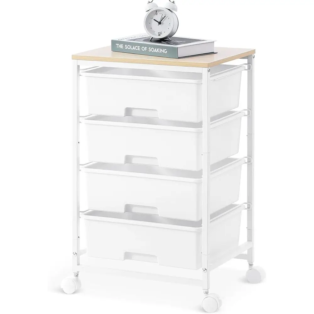 Utility Cart with 4 Drawers, Multipurpose Rolling Storage Cart with 4 Drawers and 2 Lockable Wheels, 4-Tier Rolling Storage Cart
Utility Cart with 4 Drawers, Multipurpose Rolling Storage Cart with 4 Drawers and 2 Lockable Wheels, 4-Tier Rolling Storage Cart