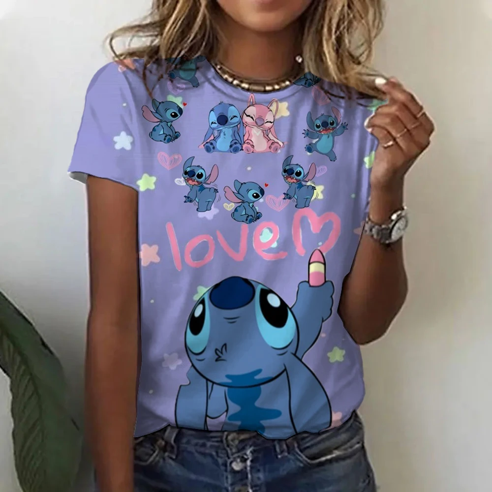 Новая женская футболка Y2k Disney Lilo & Stitch с принтом Женская одежда Топ Летняя женская футболка с круглым вырезом Модная уличная одежда Хип-хоп Shir
Новая женская футболка Y2k Disney Lilo & Stitch с принтом Женская одежда Топ Летняя женская футболка с круглым вырезом Модная уличная одежда Хип-хоп Shir