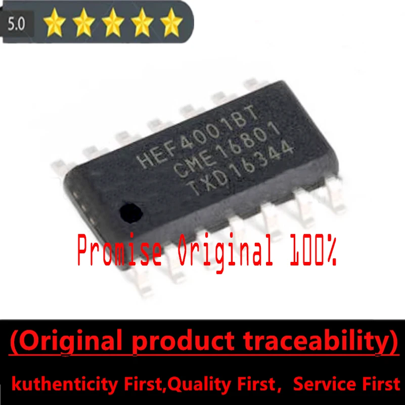 Promise to Original 100% HEF4001BT SOIC-14 Quad 2-Input NOR Gate SMT Logic Chip Authenticity
Promise to Original 100% HEF4001BT SOIC-14 Quad 2-Input NOR Gate SMT Logic Chip Authenticity
