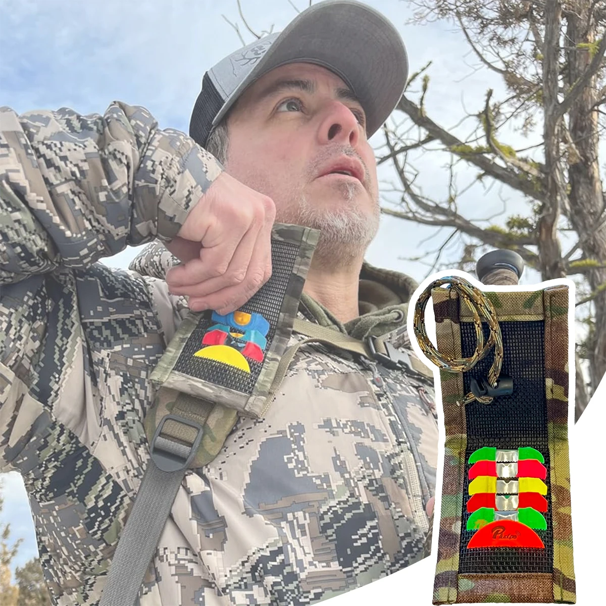 Elk Turkey Hunting Whistle Storage Bag Holds 6 Whistle Reeds Magnetic Flap Backpack for Outdoor Hunting Equipment Accessories
Elk Turkey Hunting Whistle Storage Bag Holds 6 Whistle Reeds Magnetic Flap Backpack for Outdoor Hunting Equipment Accessories