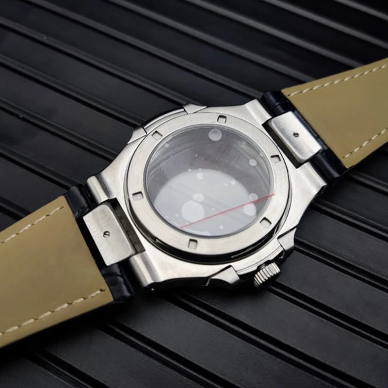 Silver Nautilus Watch Case Sapphire Glass Fit NH35 NH36 Movement Dermis Watch Strap Transparent Back Cover Men Diving Watch Case 
Silver Nautilus Watch Case Sapphire Glass Fit NH35 NH36 Movement Dermis Watch Strap Transparent Back Cover Men Diving Watch Case