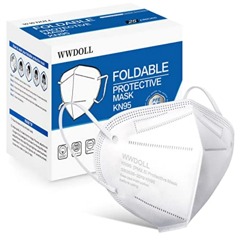 KN95 Face Mask 25 Pack, 5-Layers Breathable Disposable KN95 Masks
KN95 Face Mask 25 Pack, 5-Layers Breathable Disposable KN95 Masks