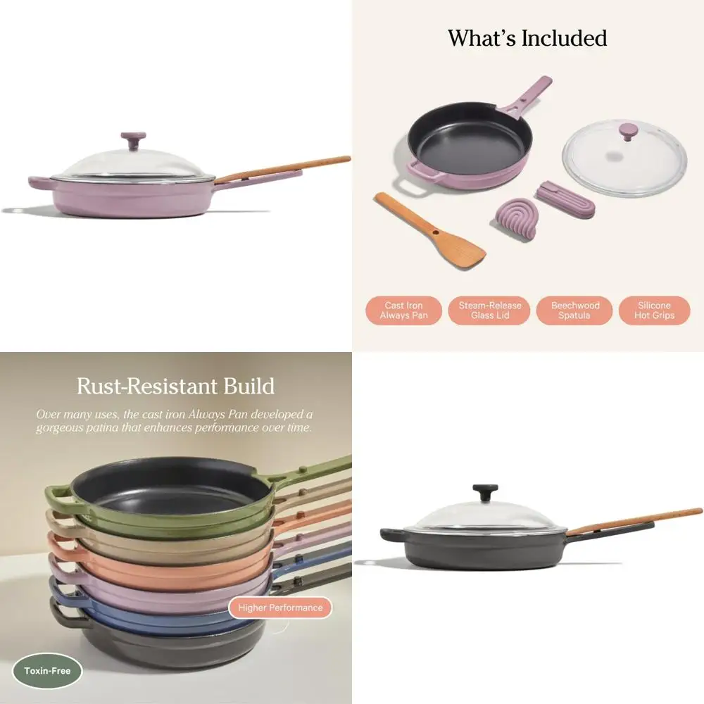 Enameled Cast Iron 8-in-1 Multifunctional Cookware System - 10-inch Premium Non-Toxic Pan with Lid | Versatile Kitchen Essential
Enameled Cast Iron 8-in-1 Multifunctional Cookware System - 10-inch Premium Non-Toxic Pan with Lid | Versatile Kitchen Essential