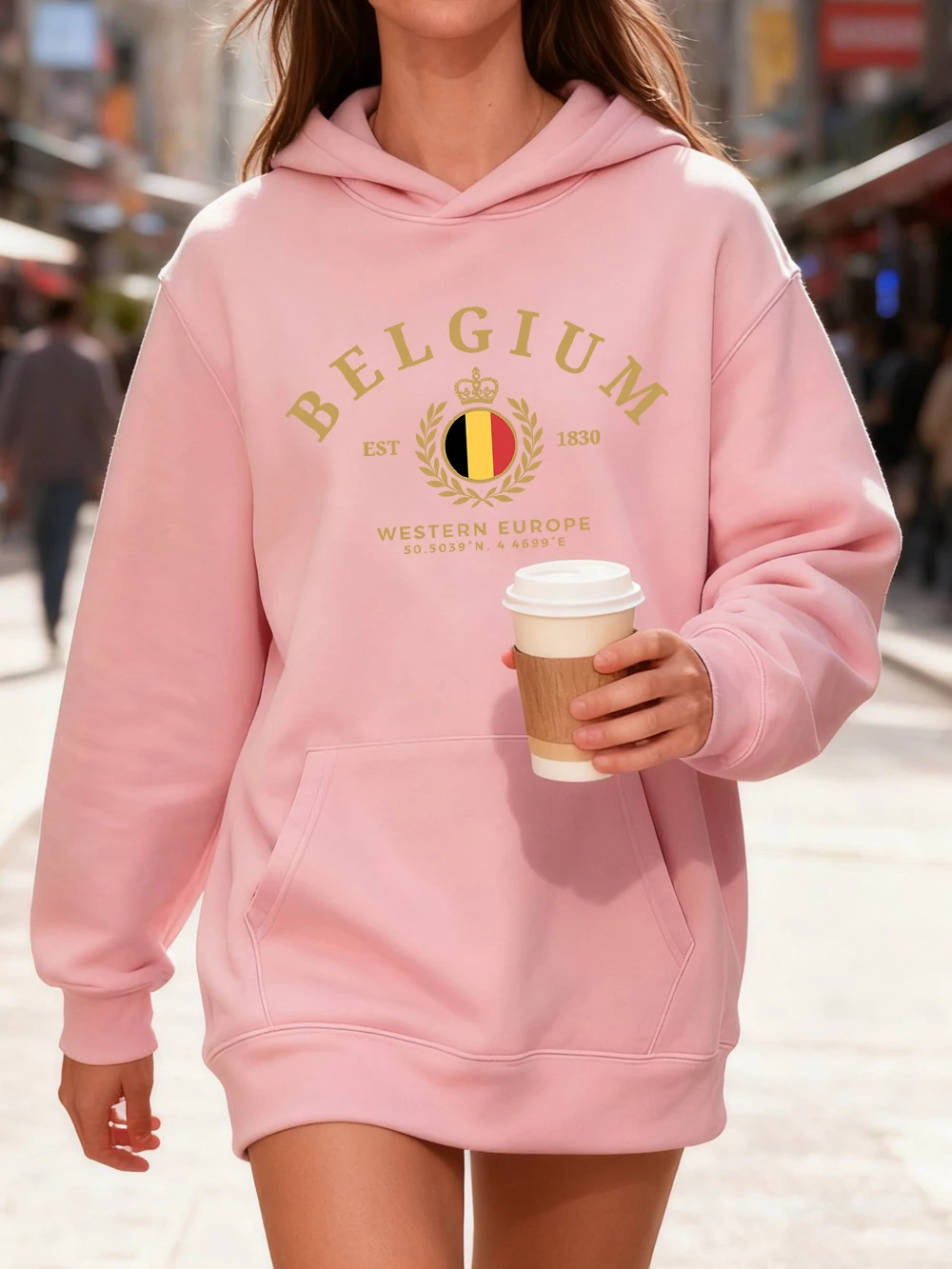 Belgium Western Europe Est 1830 Prints Hoodies Cotton Womens Jogging Pocket Pullover Sporty Loose Sweatshirts Winter Fleece Tops
Belgium Western Europe Est 1830 Prints Hoodies Cotton Womens Jogging Pocket Pullover Sporty Loose Sweatshirts Winter Fleece Tops