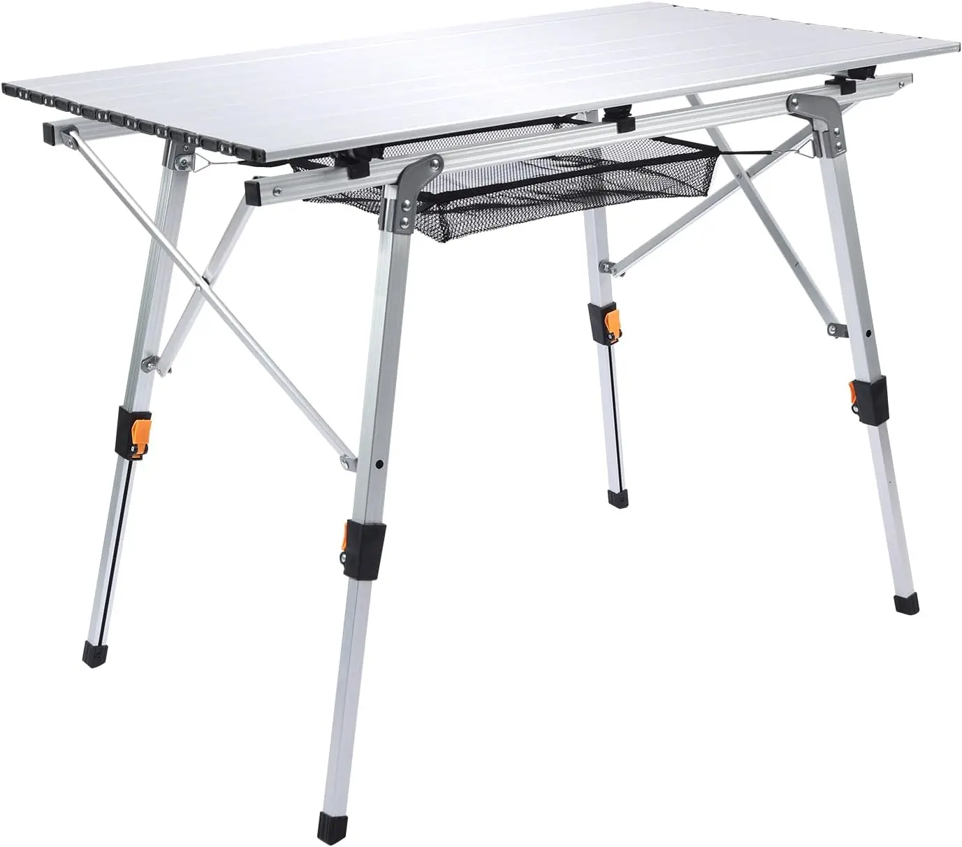 Folding Outdoor Camping Table with Adjustable Legs, Lightweight Aluminum Roll Up Table with Carrying Bag and Mesh Storage
Folding Outdoor Camping Table with Adjustable Legs, Lightweight Aluminum Roll Up Table with Carrying Bag and Mesh Storage