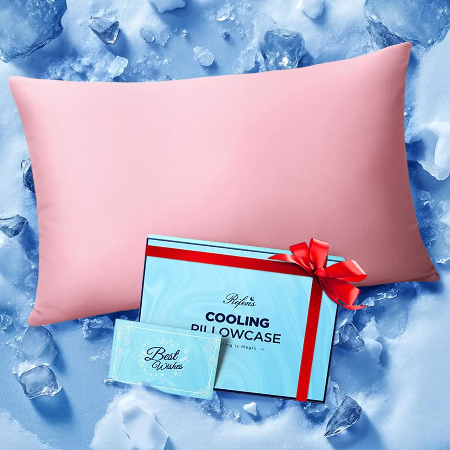 Ice Cooling Pillowcase for Hot Sleepers, Instantly Cool, Stays Cold All Night, Softer Than Silk, with Invisible Zipper, Standard
Ice Cooling Pillowcase for Hot Sleepers, Instantly Cool, Stays Cold All Night, Softer Than Silk, with Invisible Zipper, Standard