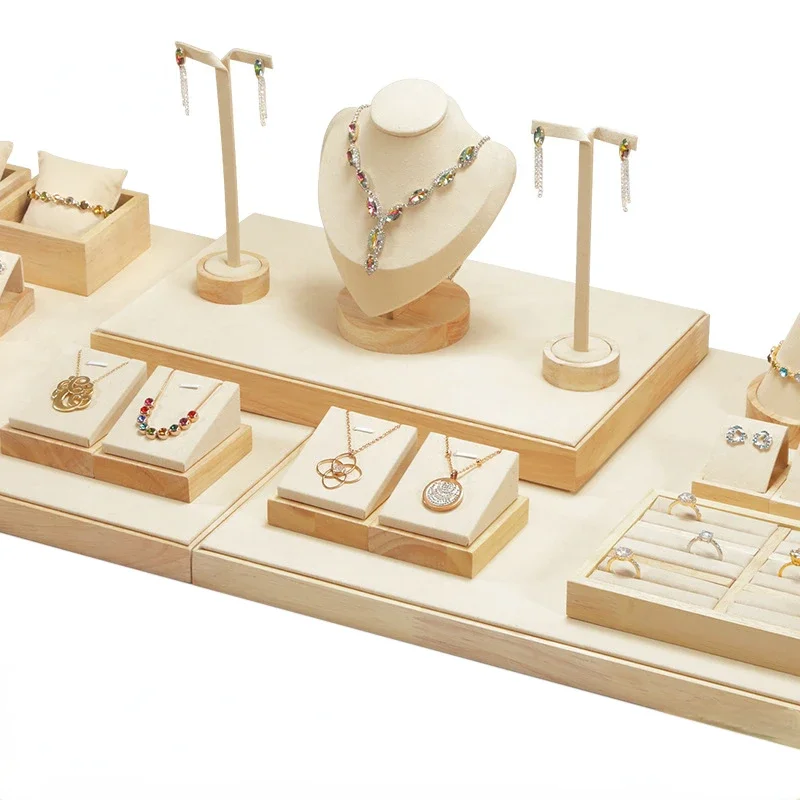 Solid wood jewelry display stand jewelry display tray ring bracelet necklace earrings Jade jewelry display props storage
Solid wood jewelry display stand jewelry display tray ring bracelet necklace earrings Jade jewelry display props storage