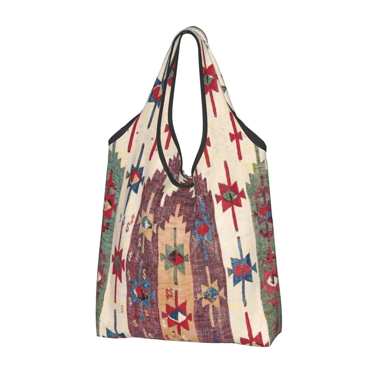 Recycling 19th Century Tribal Ethnic Kilim Shopping Bag Tote Bag Portable Bohemian Antique Accent Rug Groceries Shopper Bags
Recycling 19th Century Tribal Ethnic Kilim Shopping Bag Tote Bag Portable Bohemian Antique Accent Rug Groceries Shopper Bags