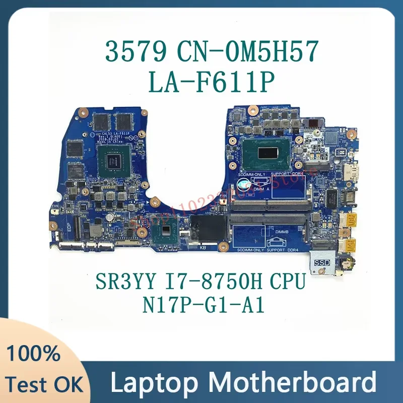 CAL53 LA-F611P For DELL G3 3579 3779 Laptop Motherboard With i5-8300H i7-8750H CPU GTX1050 GPU 100%Tested Ok
CAL53 LA-F611P For DELL G3 3579 3779 Laptop Motherboard With i5-8300H i7-8750H CPU GTX1050 GPU 100%Tested Ok
