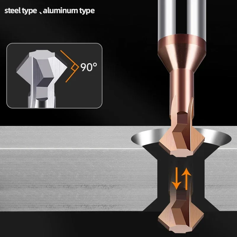 Фрезы для снятия фаски вверх и вниз, твердосплавные, с покрытием, 90 градусов ° Инструменты для снятия фаски с плоским концом для станков с ЧПУ
Фрезы для снятия фаски вверх и вниз, твердосплавные, с покрытием, 90 градусов ° Инструменты для снятия фаски с плоским концом для станков с ЧПУ