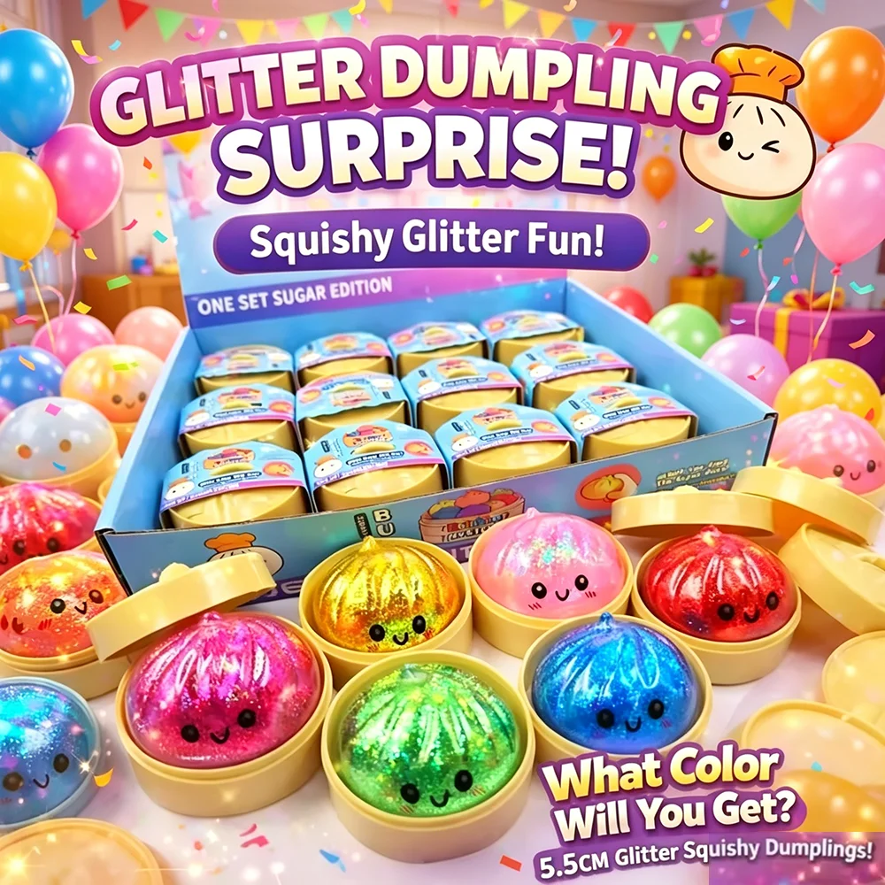 Glitter Dumpling Squishy ULTRA RARE Gold Glitter Hidden Edition Dumplings Sensory Steamer Soft TPR Dough Ball for Stress Relief
Glitter Dumpling Squishy ULTRA RARE Gold Glitter Hidden Edition Dumplings Sensory Steamer Soft TPR Dough Ball for Stress Relief