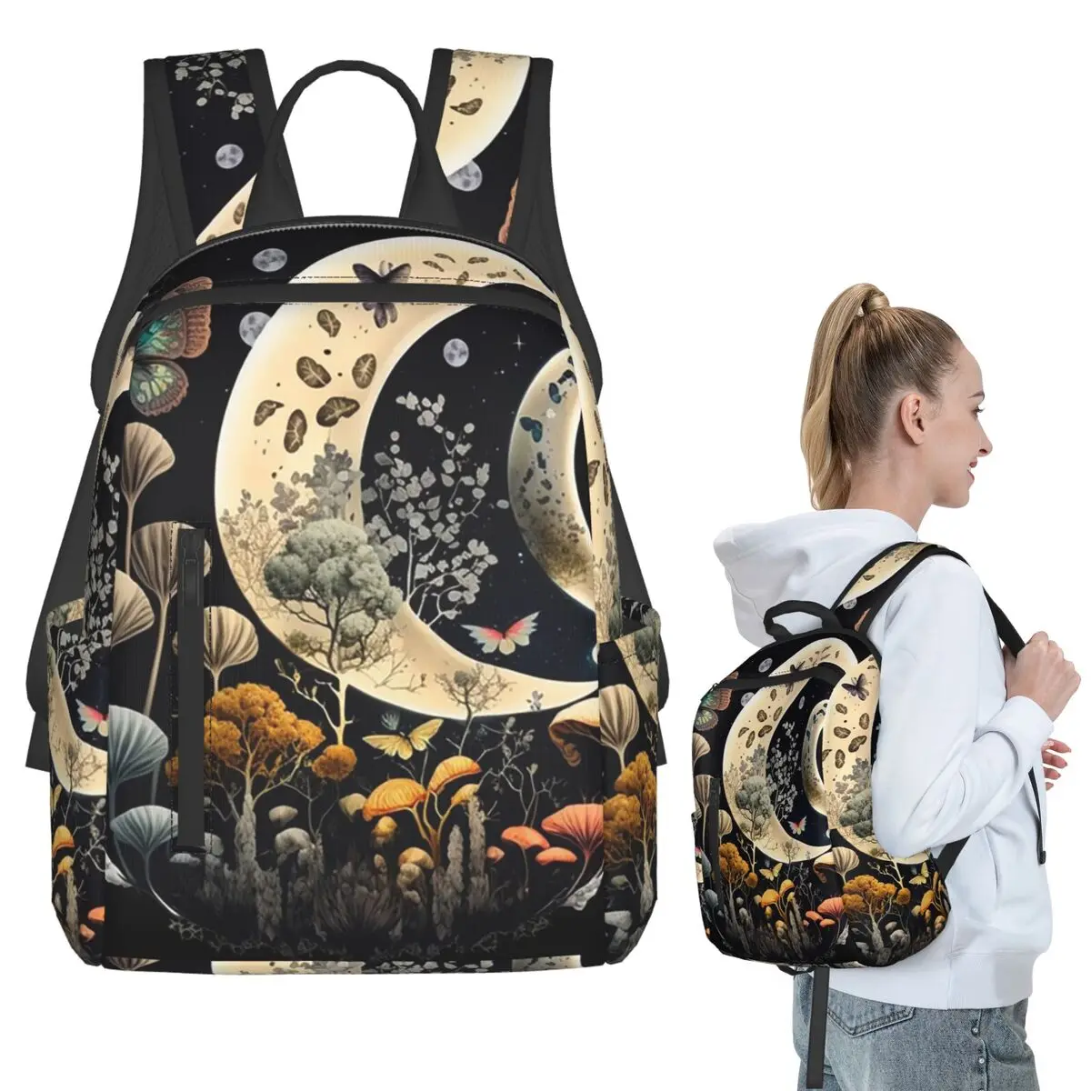 Butterfly Flower Mushroom Moon Print Backpack Student BookBag Children School Bag Computer Shoulder Bags Boys Girls
Butterfly Flower Mushroom Moon Print Backpack Student BookBag Children School Bag Computer Shoulder Bags Boys Girls