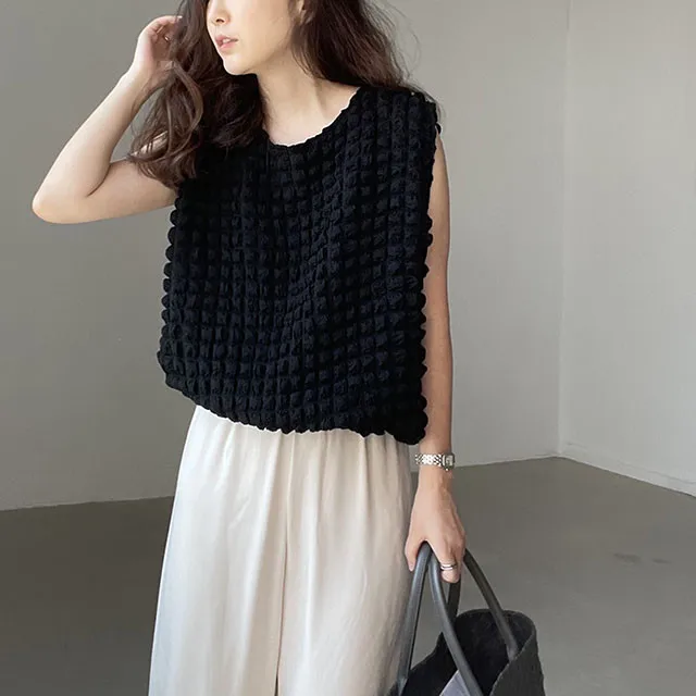 2026 Summer New Chic Korean Style Fashionable Casual Sleeveless Bubble Daily Vest Age-Defying Straight Cut Short Length
2026 Summer New Chic Korean Style Fashionable Casual Sleeveless Bubble Daily Vest Age-Defying Straight Cut Short Length