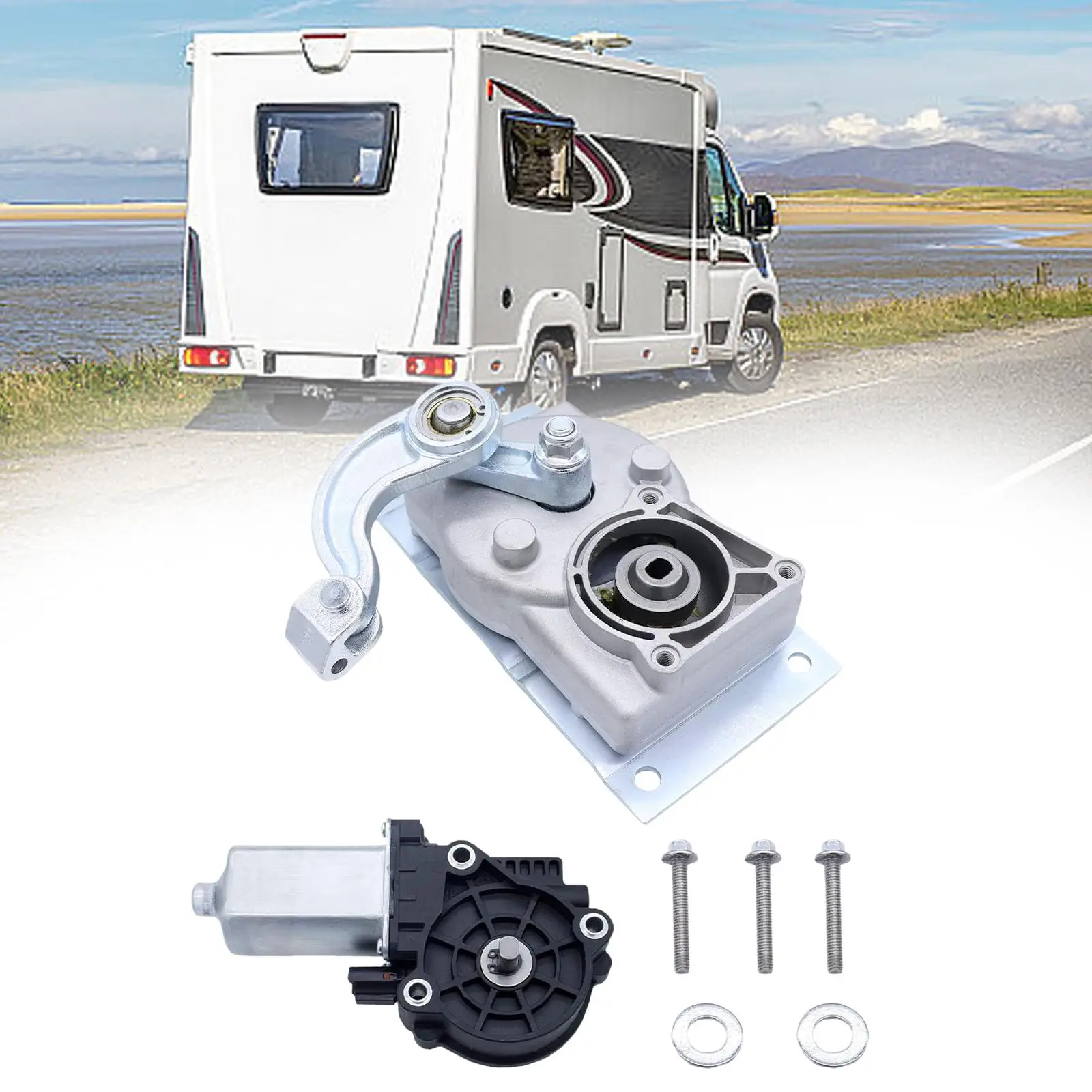 RV Gearbox Linkage with Step Motor Assembly Replacement Part Electric Steps Automotive Equipment for Motorhome Series 22 to 40
RV Gearbox Linkage with Step Motor Assembly Replacement Part Electric Steps Automotive Equipment for Motorhome Series 22 to 40