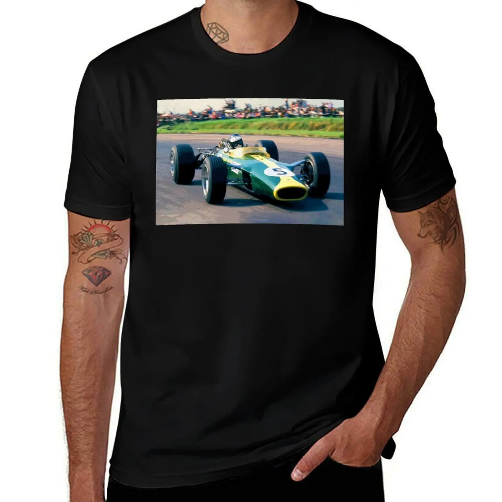 Jim Clark racing his classic F1 car T-Shirt Blouse kawaii clothes men workout shirt
Jim Clark racing his classic F1 car T-Shirt Blouse kawaii clothes men workout shirt